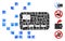 Square Digital Credit Card Icon Vector Collage
