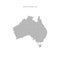 Square dots pattern map of Australia. Dotted pixel map. Vector illustration
