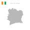 Square dots pattern map of Cote d Ivoire. Ivory Coast dotted pixel map with flag. Vector illustration