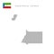 Square dots pattern map of Equatorial Guinea. Equatorial Guinea dotted pixel map with flag. Vector illustration