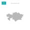 Square dots pattern map of Kazakhstan. Kazakh dotted pixel map with flag. Vector illustration