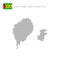 Square dots pattern map of Sao Tome and Principe. Saint Thomas and Prince dotted pixel map with flag. Vector art