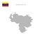 Square dots pattern map of Venezuela. Venezuelan dotted pixel map with flag. Vector illustration