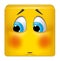 Square emoticon ashamed