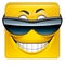 Square emoticon cool