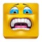 Square emoticon terrified