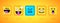 Square Emoticons Yellow Emoji faces emoticon smile, digital smiley expression emotion feelings, chat cartoon emotes