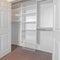 Square Empty white built in closet or wardrobe interior