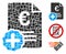 Square Euro Medical Invoice Icon Vector Mosaic