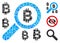 Square Find Bitcoin Icon Vector Collage
