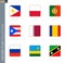 Square flags collection of the world