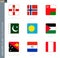 Square flags collection of the world