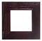 Square flat dark brown wooden picture frame