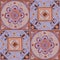 Square floral ornament background. Tile.