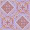 Square floral ornament background. Tile.