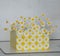 Square fondant cake with daisies