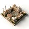 Square form of isometric miniature of Rome