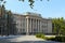 Square with a fountain and the building Of the legislative Assembly of Krasnodar region summer day