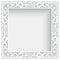 Square frame with cutout paper lace border