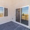 Square frame Deck corner area and windows of modern, new house