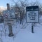 Square frame Hiking trail buried in snow during winter at the terrain of Wasatch Mountain