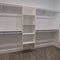 Square frame Large walk-in dressing room or closet interior