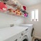 Square frame Laundry room in house with electrical appliances
