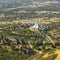 Square frame Salt Lake City Utah views with scenic suburbs landscape against mountain and sky