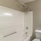 Square frame Small bathroom interior with vanity sink and mirror cabinet