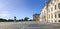 The square in front of the Konstantinovsky Palace in the State Complex `Palace of Congresses` in the village of Strelna, St. Pet