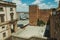 Square in front of medieval walls and old buildings at Caceres