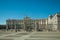 Square in front the Royal Palace with iron fence at Madrid