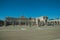 Square in front the Royal Palace with iron fence at Madrid