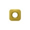 Square gold grommets or metallic eyelets realistic vector illustration isolated.