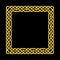 Square golden celtic knots vector frame