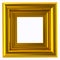 Square golden frame 3d illustration