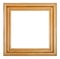 Square golden lacquered wooden picture frame