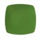 Square green dinner plate