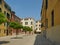 Square with green trees in Dorsoduro, Venice