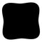 Square have rounded corners rectangle shape icon black color vector illustration image flat style