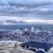 Square Hill overlooking downtown Salt Lake City and distant mountain dusted with snow