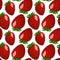 Square illustration, drawing - juicy delicious ripe red berries strawberries garden or strawberries on a white