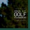 Square image of annual us golf tournament over blurred background