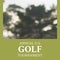 Square image of annual us golf tournament over blurred background with green frame