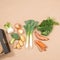 Square Image of Small Assortment of Fresh Vegetables