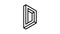 square impossible geometric shape line icon animation