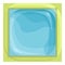 Square inflatable pool icon cartoon vector. Water float