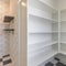 Square Kitchen pantry interior with built in shelves cabinet