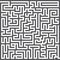 A square labyrinth. Maze game. Gray maze for Your business project. Vector Illustration