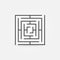 Square labyrinth vector icon